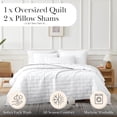thumbnail image 2 of Lightweight Brickyard Embroidered 3-piece Brickyard Quilt Set by Southshore Fine Linens, 2 of 9