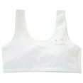 thumbnail image 2 of Antinious Kids Girls Stretchy Bralette Designed for Casual And Lightweight,Girls Sports Bras for Unparalleled ,Girls Solid Color Athletic able Camisole Bra,White,M, 2 of 3
