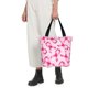 thumbnail image 5 of Fotbe Breast Cancer Ribbons Awareness Bolsa de Playa con Estampado, Bolsa de Hombro, Bolsa de Mano Espaciosa, Bolsa de Viaje Ligera, Bolsa de Compras Versátil, 5 of 6