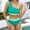 Green womens swimsuits, variant on Swimsuit for Women 2024 Pimelu Bikini Sets for Women Womens Two Piece Bathing Suits One Shoulder Fashion Color Block High Waist Swimwear Ladies Girls Athletic Swimsuits Beachwear