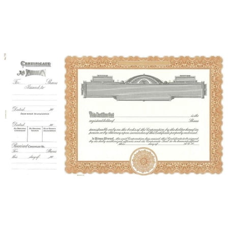Goes 721 Corporate Stock Certificate Form - Pack of 25