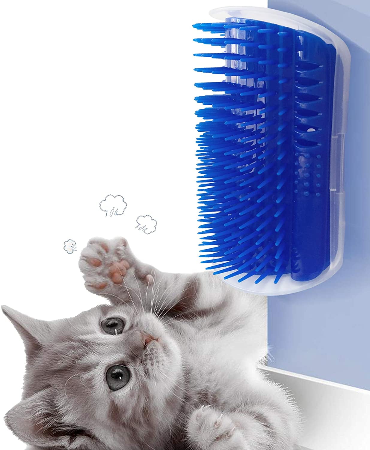 Cat Self Groomer, 2 Pack Cat Grooming Brush, Cat Face Scratcher, Wall