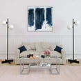 thumbnail image 5 of Evelyn&Zoe Twee 2-Light Floor Lamp with Glass shade in Blackened Bronze/White Milk, 5 of 8
