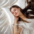 thumbnail image 2 of Satin Pillowcase with Zipper, Similar to Silk Pillow Cases 2 Pack, Silky & Soft Satin Pillow Cases Standard Size for Hair and Skin, Ivory Pillow Covers, Gifts for Women Men, 20x26 Inches, 2 of 7