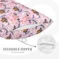 thumbnail image 3 of JUNZAN Pink Butterfly Daisy Pillow Cases Standard Size, with Envelope Closure Bed Pillow Cases(without pillow core),16"x24" inches, 3 of 5