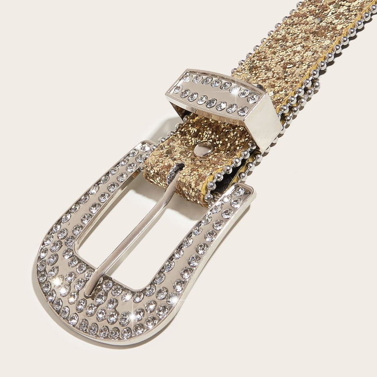 Tao Tao Silver Rhinestone Belt Western Cowgirl Cowboy Belts  display picture 1