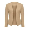 thumbnail image 3 of Lightweight Blazer for Women Long Sleeve Slim Fit Open Front Back Slit Business Casual Jackets Outerwear, 3 of 6