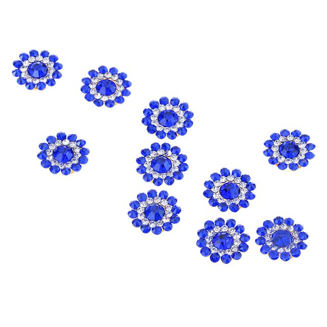 10 Pcs de Cabujón Accesorios de Mujer de Bricolaje Complimentos Decorativo Duraduro , Azul BLESIY Botones redondos de diamantes de imitación de la perla