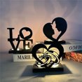thumbnail image 3 of Ounissouiy Candelabros únicos negros con forma de corazón para adornos decorativos de ambiente romántico para bodas Decoración del hogar C, 3 of 6