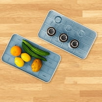 Vadktai Dish Drain Tray, 15'' x 9”, Large Water Storage Capacity Dish Drain Board, Dish Drying Pad for Kitchen Counter, Coffee Tea Tray, Water Drip Tray Holder for Cup, Fruit, Bathroom Accessories