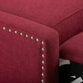 thumbnail image 5 of 27" Wide Recliner Chair, Manual Wingback Recliner Chair with Nailhead Trim and Birch Legs, Tufted Single Sofa for Home, Living Room, Office, Bedroom, Red, 5 of 7