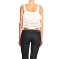 thumbnail image 3 of Feinuhan Summer Womens Casual Vest Flowy Lace Ruffle Crop Top With Adjustable Tie Straps Short Tops, 3 of 7