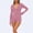 Pink, variant on MGDXOX Rompers Pajama for Women Slim Fit Casual Long Sleeve Button Deep V Neck One Piece Bodycon Shorts Jumpsuits Black S