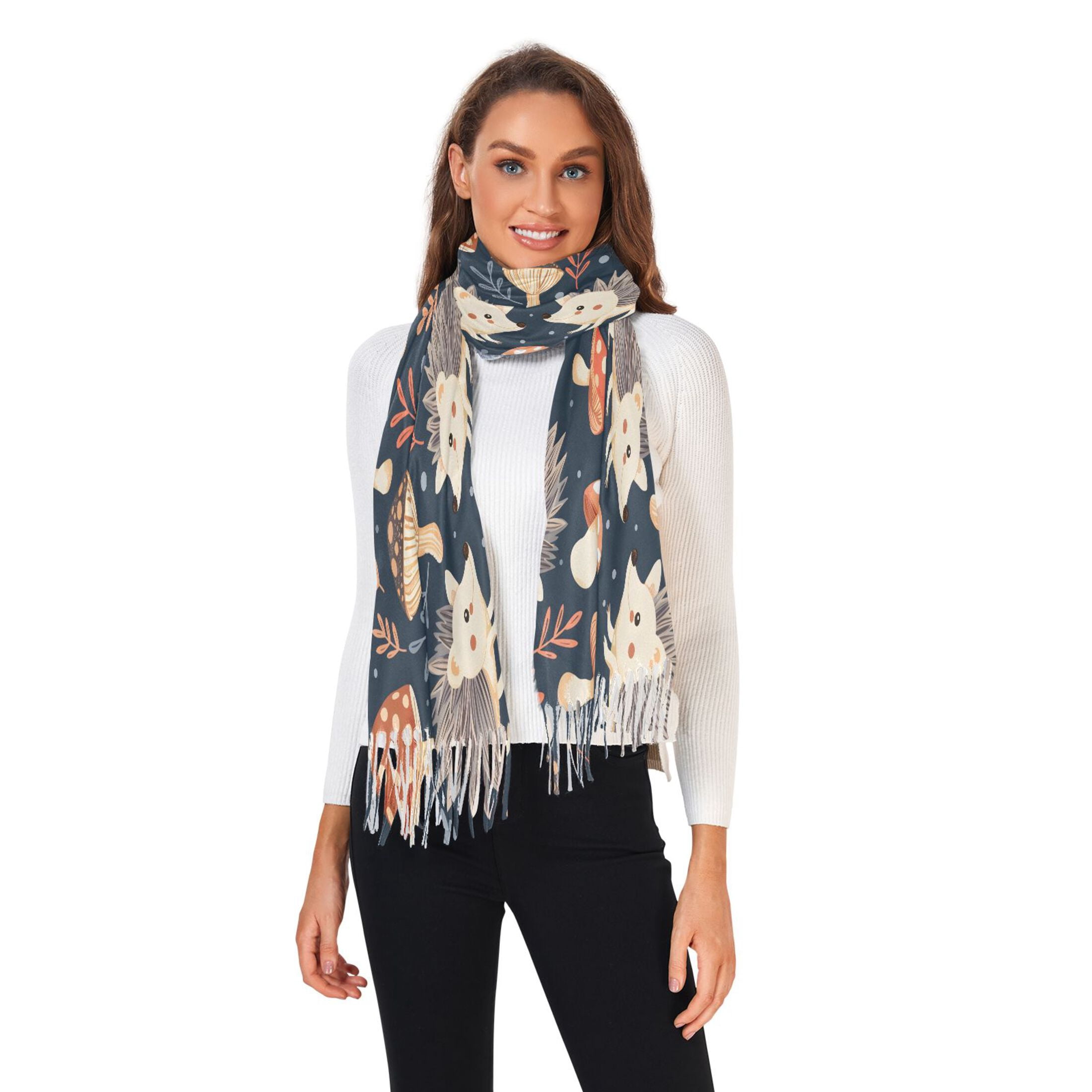 Winter Scarves for Women Cow Print Fashion Pashmina Shawl Wraps