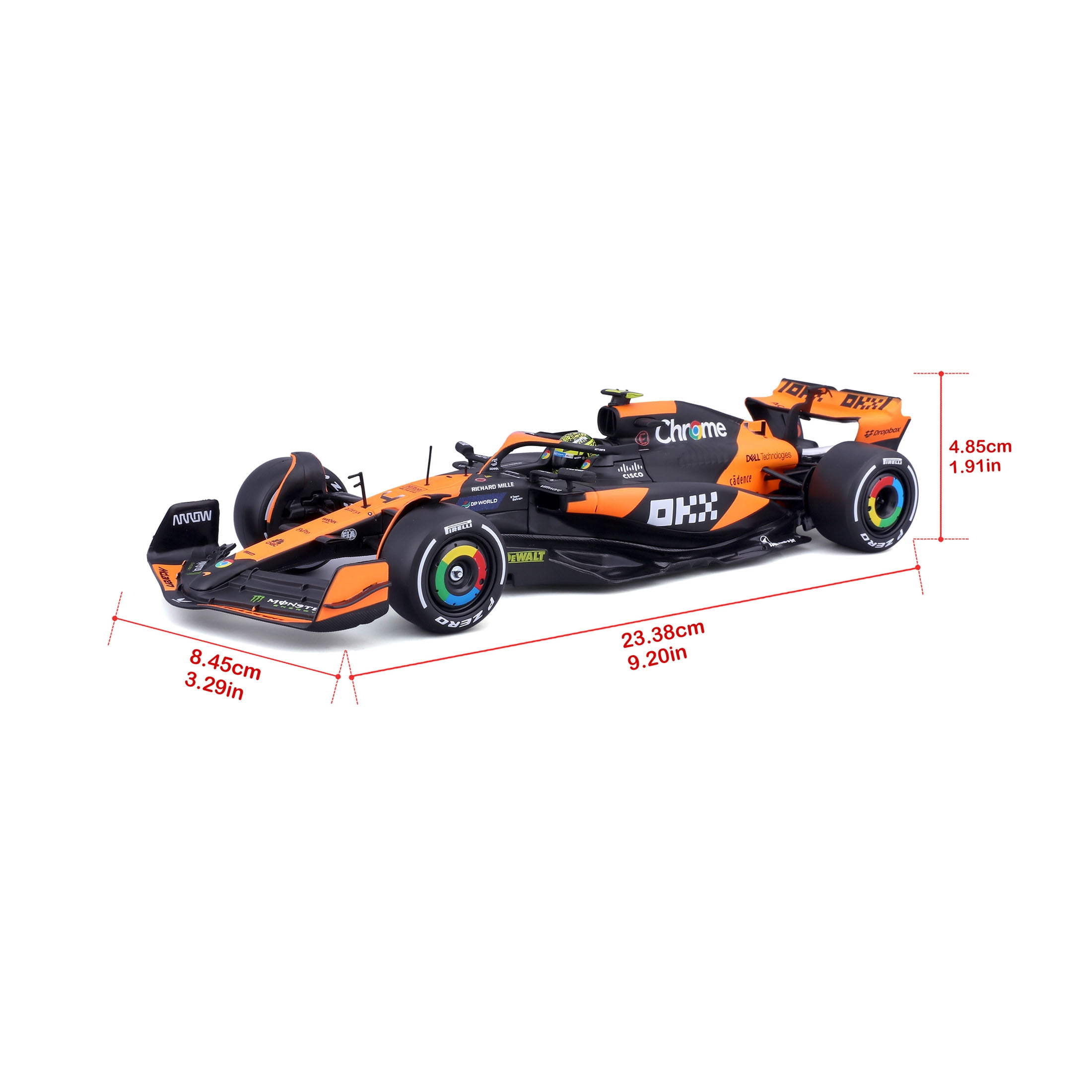 1:24 Race Formula McLaren MCL38 Model Kit Play Vehicle with Helmet, 2024