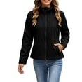 thumbnail image 5 of RoamHome Women's Waterproof Windbreaker Fleece Lined Hooded Jacket Lightweight Hiking Camping Outdoor Windproof Coat, 5 of 7