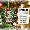 thumbnail image 6 of Wire Fox Terrier Dog Ornaments Ceramic For Christmas, Stained Glass Ornaments Ceramic Christmas 2025, 6 of 7