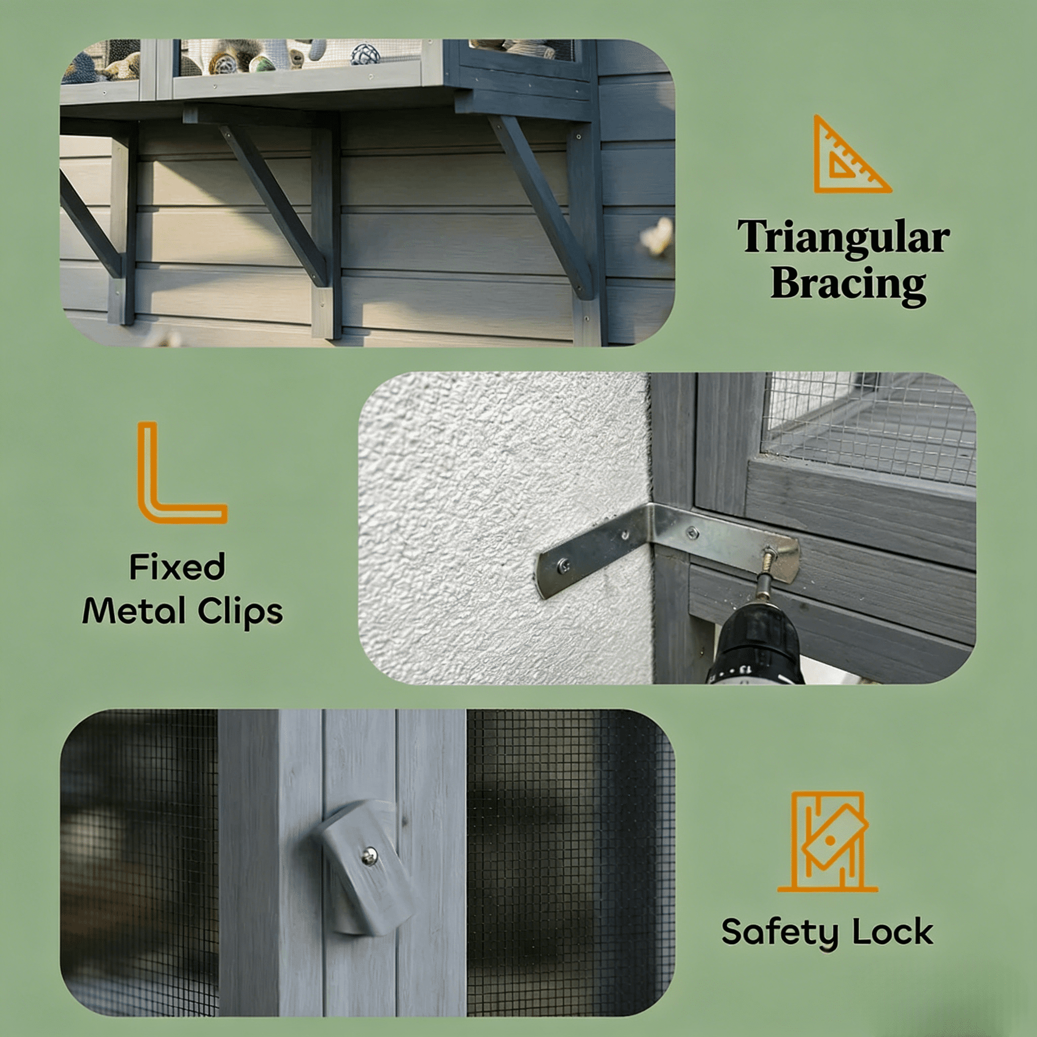 Window Box Cat House,Cat Enclosure,Outdoor Catio