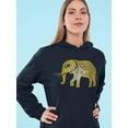 thumbnail image 2 of Tribal Elephant Tattoo Design Women Hoodie, Female Large, 2 of 4
