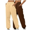 thumbnail image 1 of DPTALR 2PC Women Casual Solid Color Sanitary Pants Loose Home Sweatpants, 1 of 4