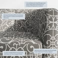 thumbnail image 4 of BELLEZE Accent Arm Club Chairs in Linen Fabric Set of 2 - Highland (White & Gray), 4 of 7