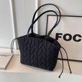 thumbnail image 4 of Bolso de mano acolchado para mujer, bolso de hombro acolchado informal, bolso suave para citas diarias (negro), 4 of 7