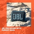 thumbnail image 5 of JBL Go 4 - Altavoz Bluetooth ultraportátil, resistente al agua y al polvo, sonido Big Pro con graves potentes, batería incorporada de 7 horas, fabricado en parte con materiales reciclados (Rosa), 5 of 5