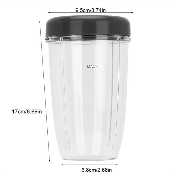 Blender Cup, Blender Replacement Parts Transparent Cup and Lid Blender Part Kit for for nutri Bullet 900W Blender Accessory Replacement(24OZ)