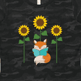 thumbnail image 4 of Inktastic Reading Book Lover Sunflower Fox Women's T-Shirt, 4 of 5