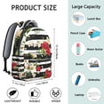 thumbnail image 6 of "Floral Sunflower Print Backpack - Durable School Backpack for Women, Lightweight & Water-Resistant, Spacious for Work, Commuting & Campus Life", 6 of 6