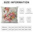thumbnail image 6 of Nawypu Tropical Flamingo Throw Pillow Cover with Flowers Summer Decorative Pillowcase for Sofa Couch Porch 2 Pcs, 6 of 6