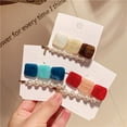 thumbnail image 3 of Youkk 2 Pcs/set Pince à Cheveux Acrylique Perle pour Femmes, Accessoire de Tête pour Fête, Fête, Cheveux, Rouge, 3 of 8