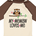 thumbnail image 4 of Inktastic My Memaw Loves Me Girl Owl Girls Long Sleeve Baby Bodysuit, 4 of 5