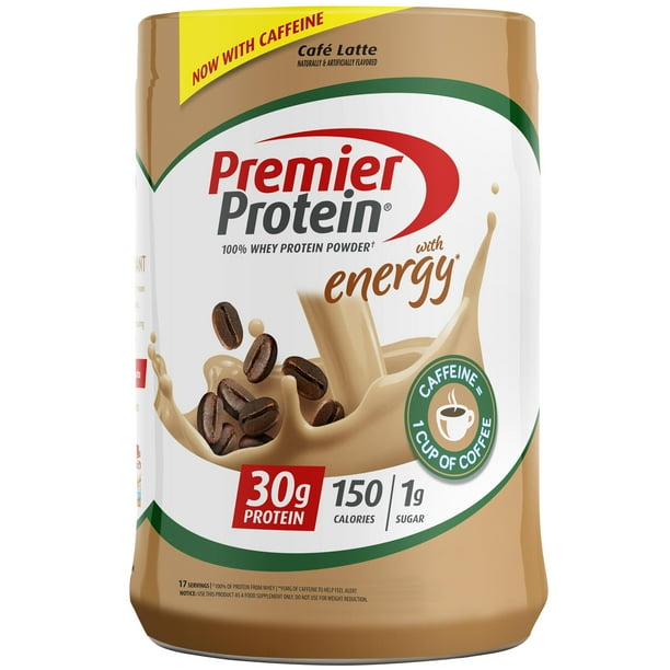 Premier Protein 100 Whey Protein Powder, Café Latte, 30g Protein, 23.9