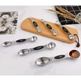 thumbnail image 5 of Cucharas medidoras magnéticas de acero inoxidable, juego de 9, apilables de doble cara, cucharadita y cucharada para medir ingredientes secos y líquidos oso de fresa Electrónica, 5 of 5