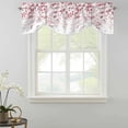 thumbnail image 2 of Tie Up Valances for Windows, Pink Leaves Adjustable Valance Curtains Window Treatment for Living Room/Bedroom Windows, Summer Botanical Rod Pocket Kitchen Curtains & Drapes 60x18 Inch, 2 of 9