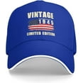 thumbnail image 2 of Vintage 1945 80th Birthday Gifts 80 Year Old American Flag Classic Baseball Cap Dad Hat Adjustable Men Women,Black, 2 of 9
