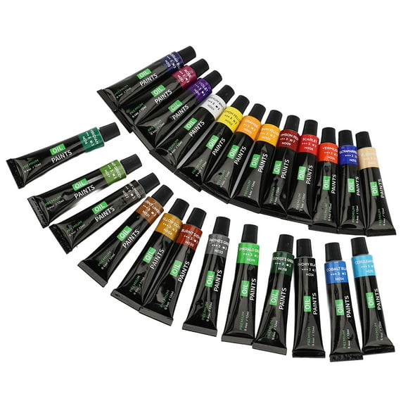 Acrylic Paints Set, Tube Packaging Portable Safe Strong Consistency 12ml Artists Painting Kit for Handmade Decoration 24 Colors