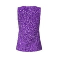 thumbnail image 5 of Haiem Glitter Purple Workout Tank Tops for Women, Athletic Sports Slim-Fit Tank Tops, Compression Sleeveless Dry Fit Shirts,Athletic Shirt-XX-Large, 5 of 9