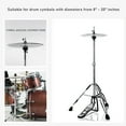 thumbnail image 4 of Vaisoeny Hi Hat Stand, Double Braced Three Legs Hi-Hat Stand with Widened Non-Slip Rubber feet , Adjustable Height 23.6" to 39.3"(V-CC-JKC07), 4 of 6