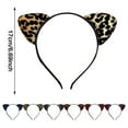 2 Packs Barrettes,Cute Leopard Print Animal Ear Headband Hair Clip