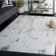 thumbnail image 2 of SAFAVIEH Parker Tyson Distressed Polyester Area Rug, Light Grey/Black, 6'7" x 6'7" Square, 2 of 8
