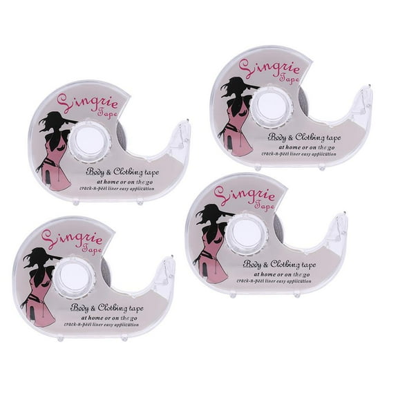 Segolike 4/pack Clear Double Sided Body Clothing Tape Lingerie Tape Wedding Cocktail Dress Safety Tape