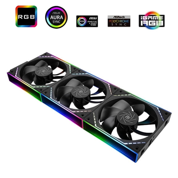 Thermalright TL-M12QR *3 120mm Reverse ARGB PC Fans, with Infinite Mirrors on Both Sides