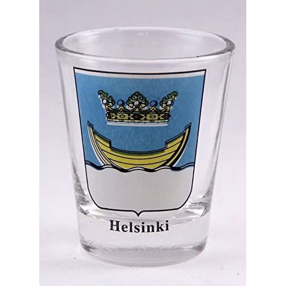 Helsinki Finland Coat Of Arms Shot Glass
