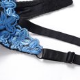 thumbnail image 6 of Xijirk Women Bra Underwire Floral Lace Sheer Mesh Bow Decoration Adjustable Shoulder Straps for Everyday Occasion Wear,Blue,100, 6 of 9