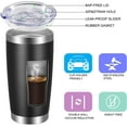 thumbnail image 2 of Jaustee Funny 20 oz Tumbler Double Wall Vacuum Insulated Stainless Steel Travel Mug Cup, Leak-Resistant Lid, Black, 2 of 9