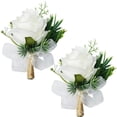 thumbnail image 5 of de rosas y Clips ramillete de muñeca flores graduación Boutonniere para, 5 of 5