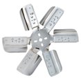 thumbnail image 2 of Derale 17217 Cooling Fan  Flex Fan; 17-1/4 Inch Diameter x 2-3/8 Inch Depth; 6 Blade; Standard Rotation; Stainless Steel Blade With Chrome Hub; Up To 10000 RPM; Without Shroud, 2 of 4