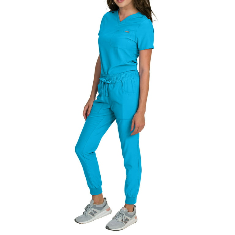 Olivia  Women's 4 Pocket Top Gathered Jogger Pants Set – Medgear